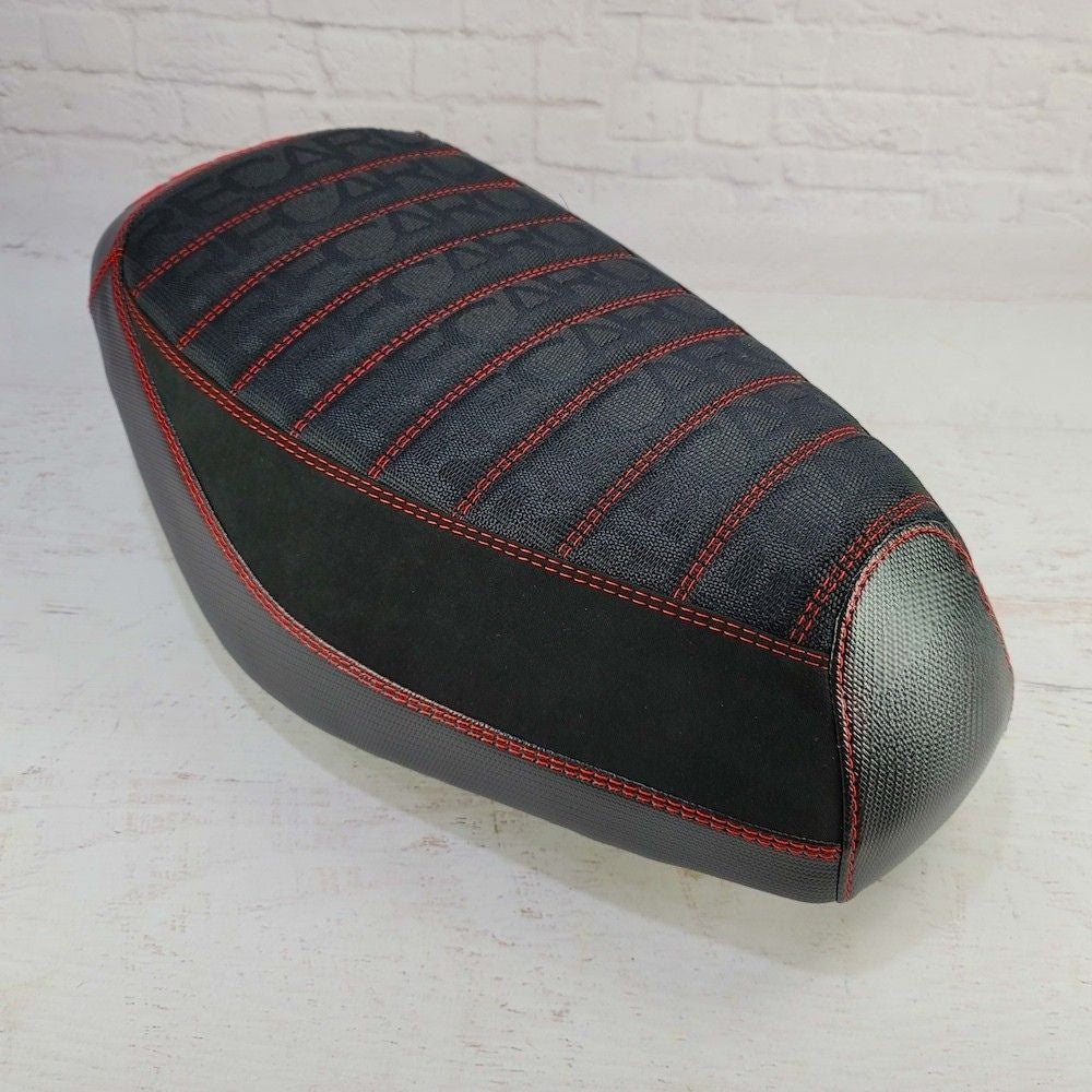 Honda Dio Recaro and Alcantara® Suede Seat Cover, handmade Honda Dio seat cover by Cheeky Seats, product detail view 7