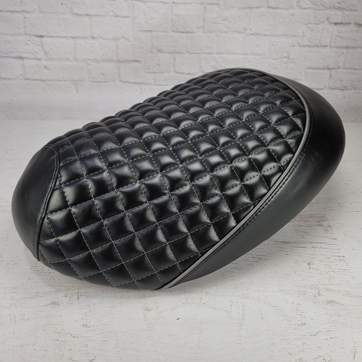 Honda Metropolitan 2002-2026 Chicklets Grid Seat Cover, handmade Honda Metropolitan seat cover by Cheeky Seats, featured product view
