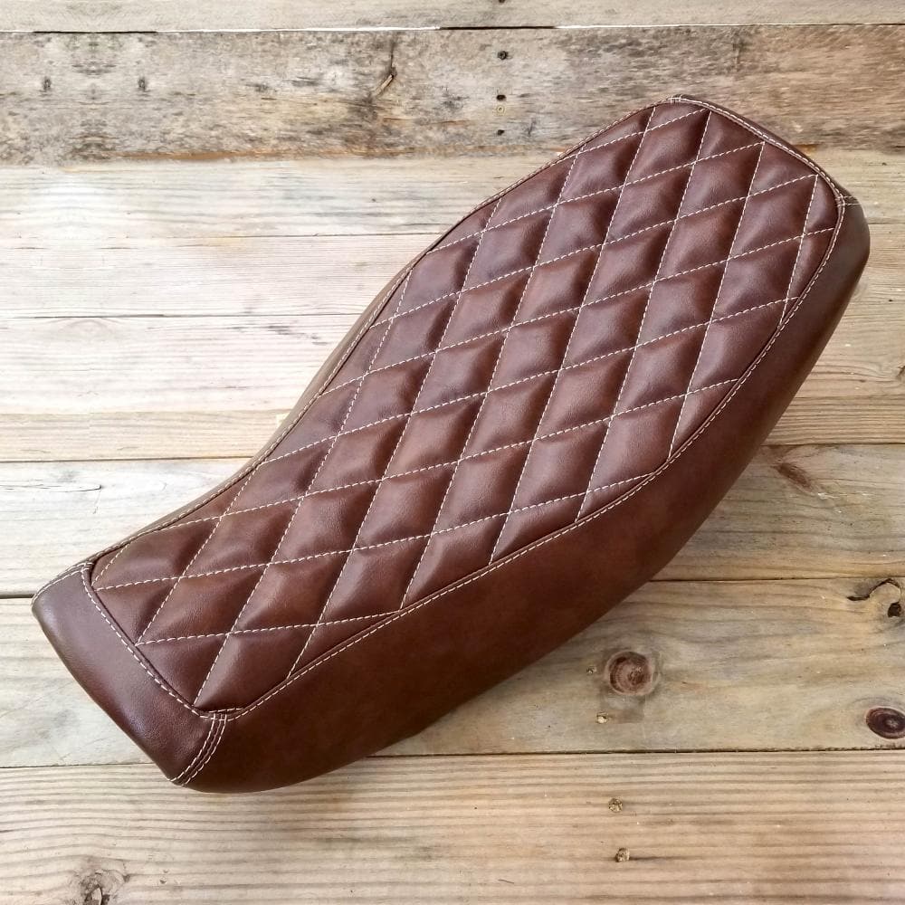 Honda Grom Diamond Seat Cover Whiskey Brown 2013 - 2026, handmade Honda Grom seat cover by Cheeky Seats, product detail view 5
