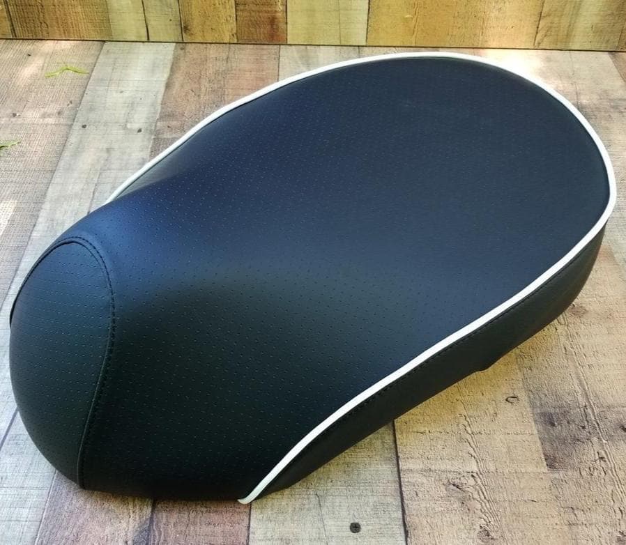 READY TO SHIP! Honda Metropolitan CH50 Perf Combo Seat Cover, handmade Honda Metropolitan seat cover by Cheeky Seats, product detail view 5
