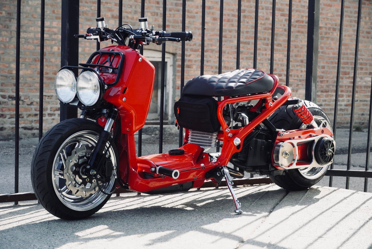 Honda Ruckus diamond seat cover with half piping