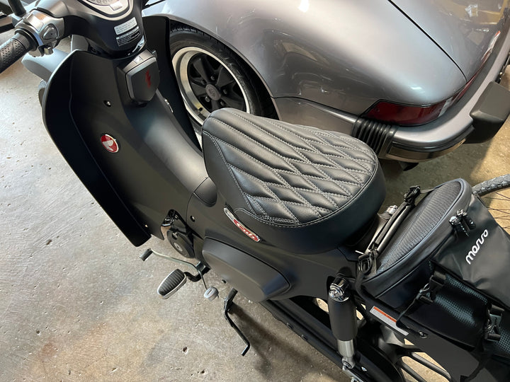 Honda Super Cub / Trail C 125 Black Diamond Pleat Seat Cover