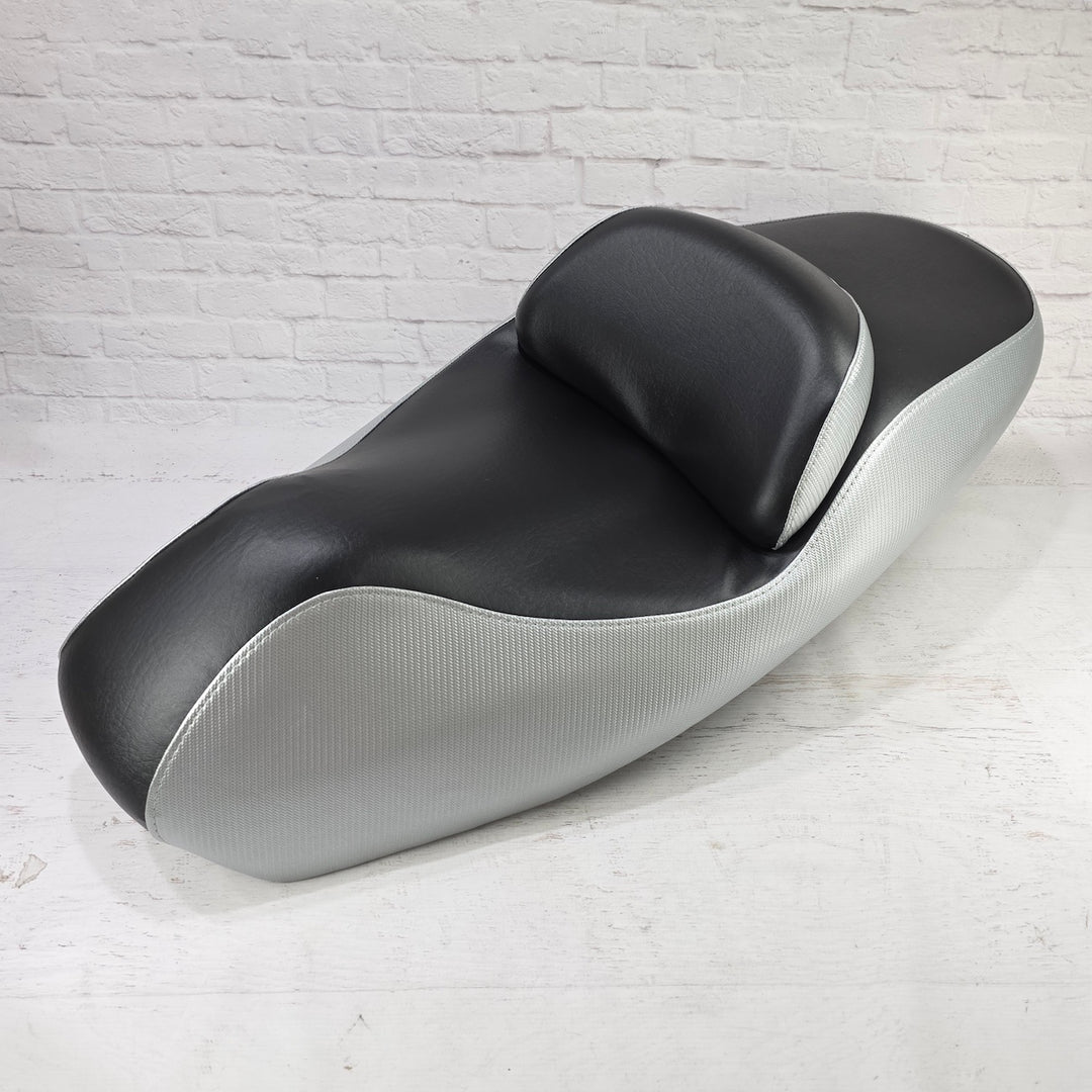 Honda Reflex 250 Black and Silver Carbon Fiber Seat Cover 2001-2007