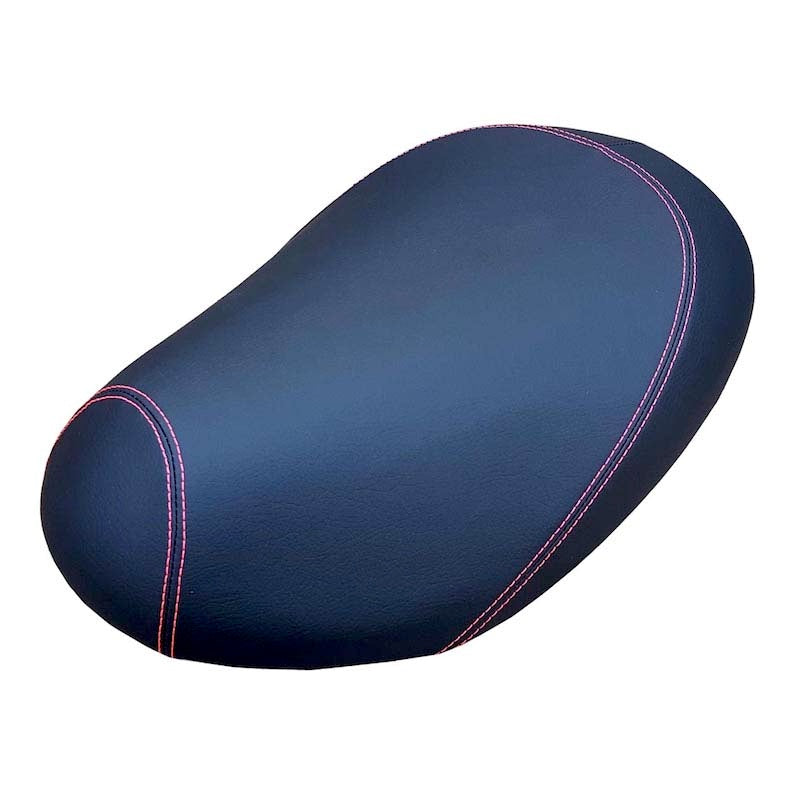 Honda Metropolitan Seat Cover Matte Black with French Seams, handmade Honda Metropolitan seat cover by Cheeky Seats, product detail view 3