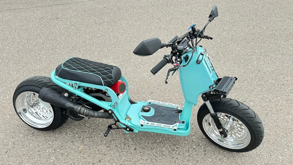 Honda Ruckus Alcantara suede diamond seat cover