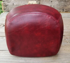 Vespa GTS backrest pad cover in oxblood by Cheeky Seats