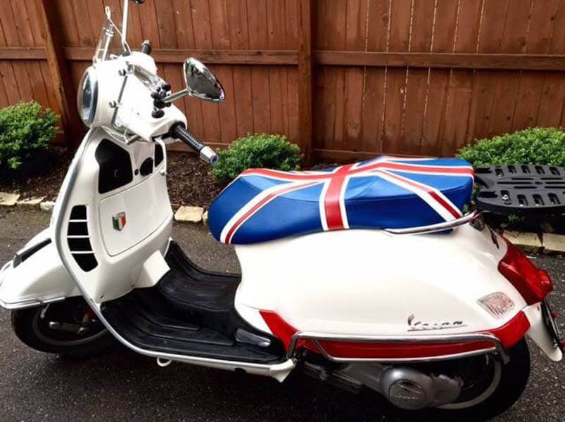 Vespa GTS 250 300 Union Jack British Flag Seat Cover