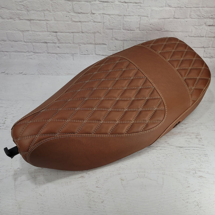 Vespa LX 50 / 150 Matte Cinnamon Handmade Diamond Scooter Seat Cover Cheeky Seats