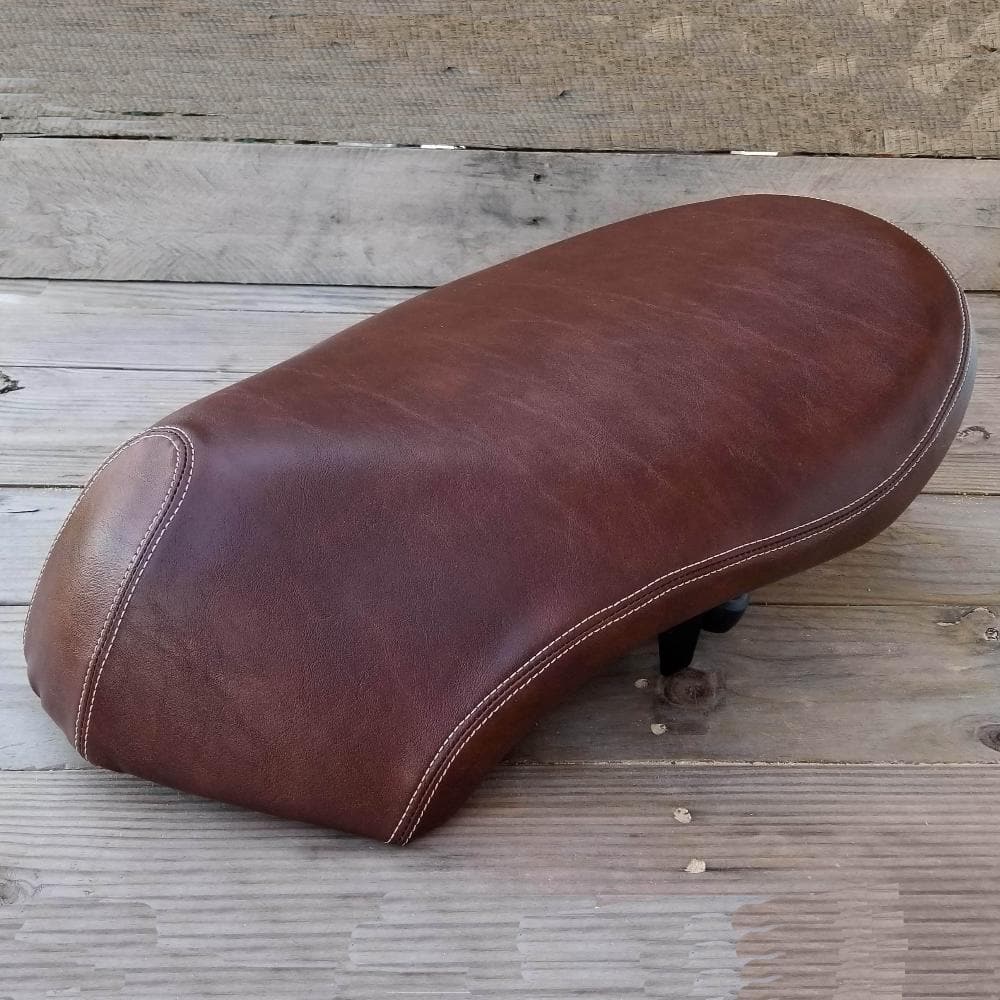 READY TO SHIP !  Honda Metropolitan CH50 NCW50 Distressed Whiskey Brown Seat Cover French Seams