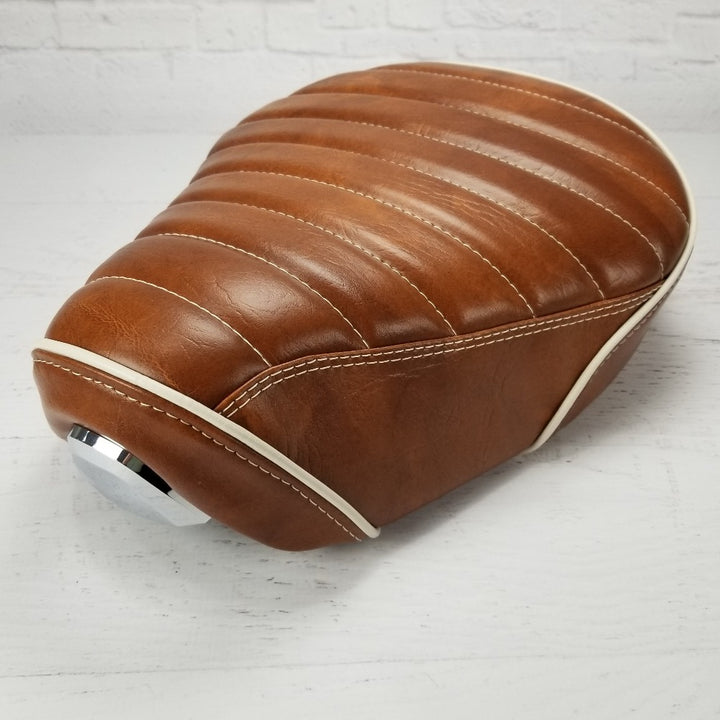 Honda Super Cub / Trail 125 Seat Cover Distressed Chestnut Tuck and Roll