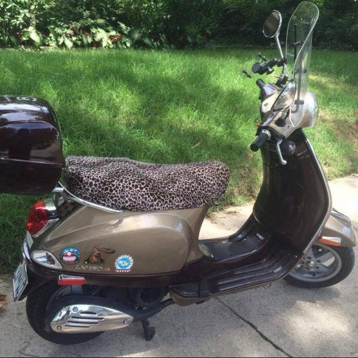 Vespa LX faux fur seat cover variety