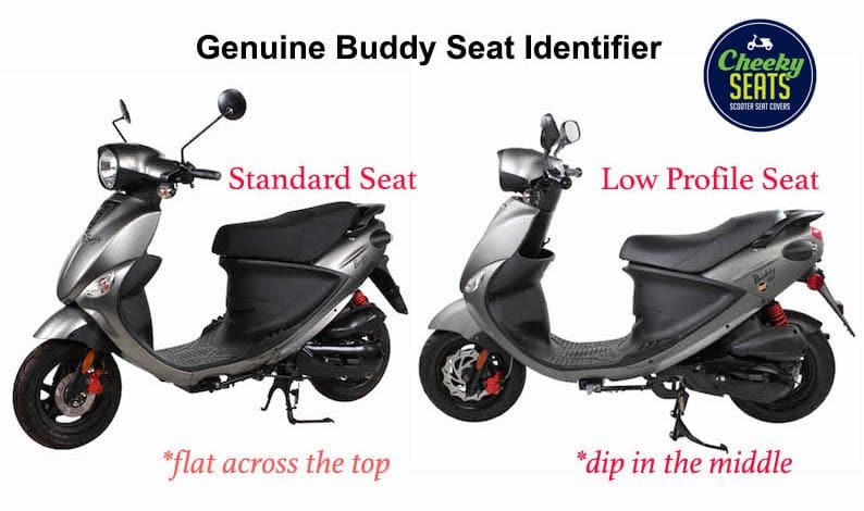 Cheeky Seats guide comparing Genuine Buddy standard and low-profile seat silhouettes