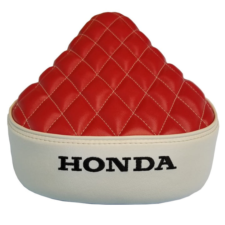 Honda Super Cub / Trail 125 Two Tone Diamond Seat Cover Red and Cream