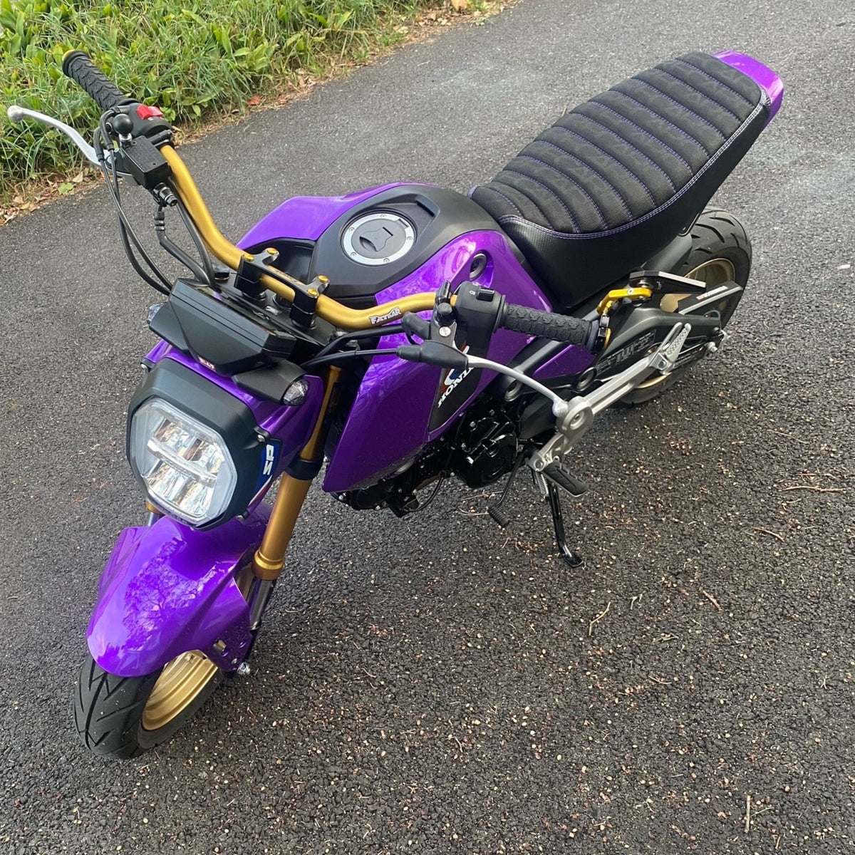 Honda Grom RECARO Seat Cover, handmade Honda Grom seat cover by Cheeky Seats, product detail view 4