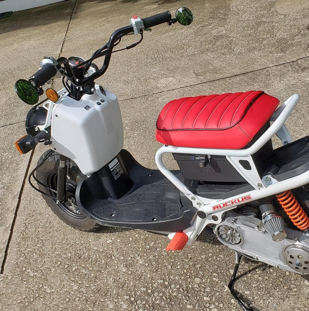 Honda Ruckus Red Hot Padded Tuck and Roll Seat Cover