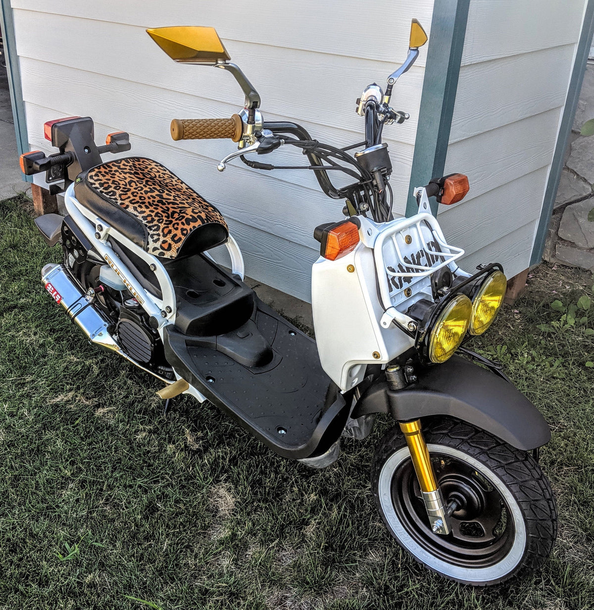 Honda Ruckus faux fur seat cover