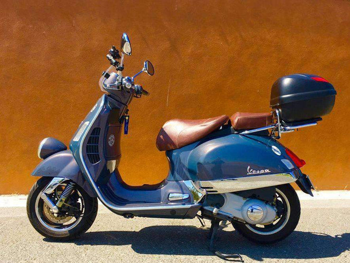 Vespa GTV Distressed Whiskey Seat Cover by Cheeky Seats